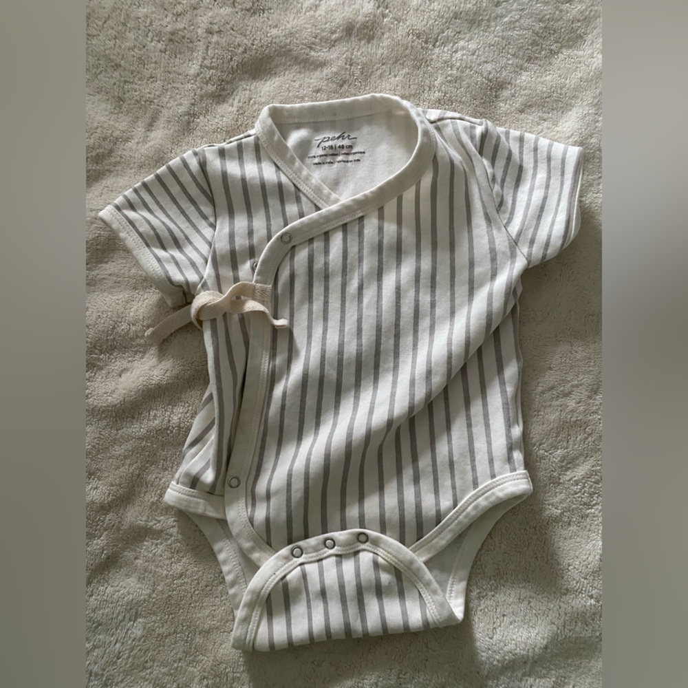 Pehr Kimono Striped Print One Piece. Sz 12-18 months.